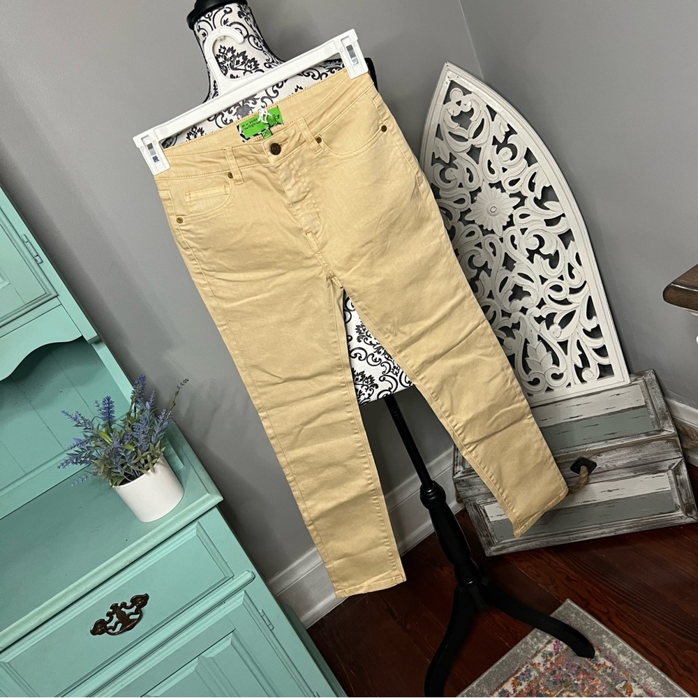 Free People x Sandrine Rose Medium Skinny Jean Size 26 NWT Sunflower